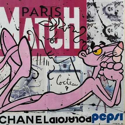 Pintura La panthère et Cocteau por Marie G.  | Pintura