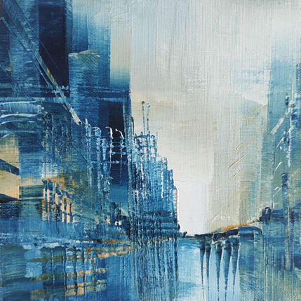 Gemälde Silhouettes bleu marine von Levesque Emmanuelle | Gemälde Öl