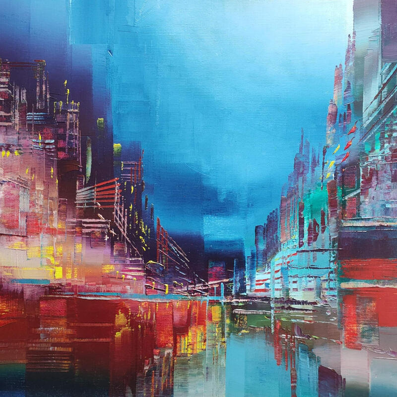Painting Belle soirée by Levesque Emmanuelle | Painting Oil