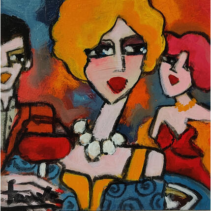 Gemälde Madame von Fauve | Gemälde Figurativ Acryl, Öl Alltagsszenen