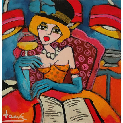 Painting Le repos by Fauve | Painting Figurative Acrylic, Oil Life style, Pop icons