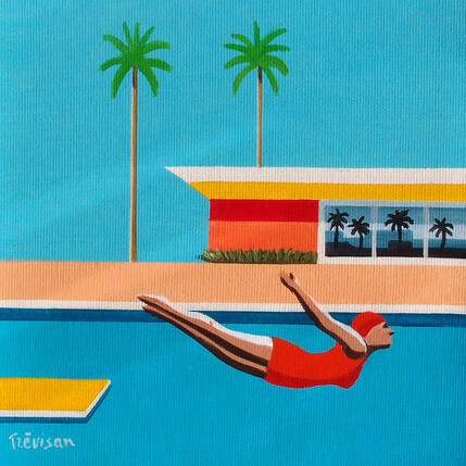 Gemälde Red diver von Trevisan Carlo | Gemälde