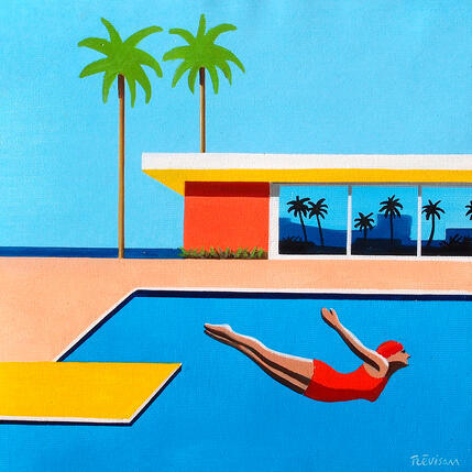 Gemälde California pool von Trevisan Carlo | Gemälde