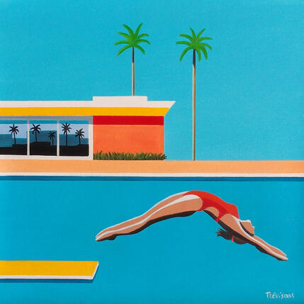 Gemälde California pool von Trevisan Carlo | Gemälde