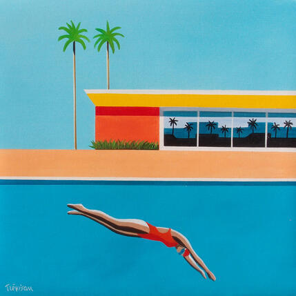 Gemälde Red dip von Trevisan Carlo | Gemälde