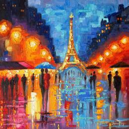 Painting Paris Reflections by Pigni Diana | Painting