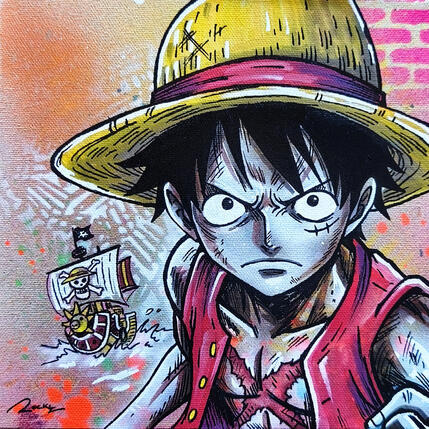 Gemälde Aboard von Rocky Chaplin | Gemälde Pop-Art Acryl Pop-Ikonen