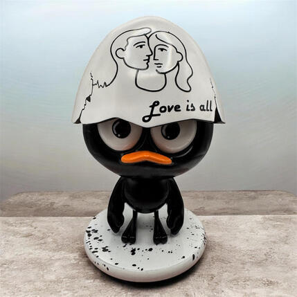 Skulptur P'TIT CALI COCTEAU von Le Marquis | Skulptur Figurativ Acryl, Harz Minimalistisch