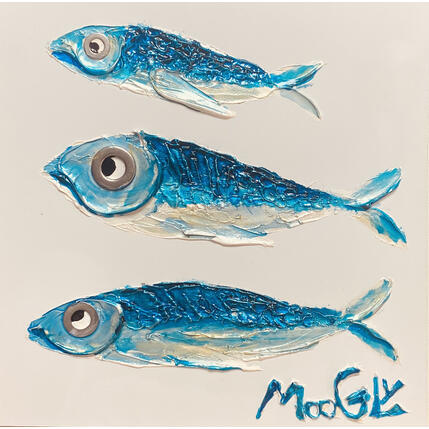 Gemälde PERMUTUS von Moogly | Gemälde Art brut Acryl, Harz, Pigmente Pop-Ikonen, Tiere