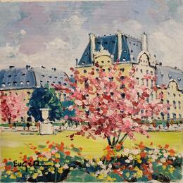 Painting JARDINS DES TUILERIES A PARIS by Euger | Painting
