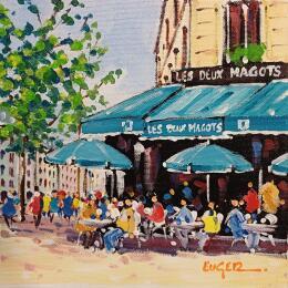 Painting TERRASSE BOULEVARD SAINT GERMAIN A PARIS by Euger | Painting