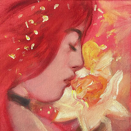 Painting I felt a brush of flower by Bright Lana | Painting