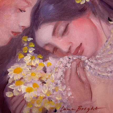Painting Adorned with pearls by Bright Lana | Painting