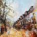 Peinture Maisons du Plateau-Mont-Royal par Davroux Philippe | Tableau Impressionnisme Huile