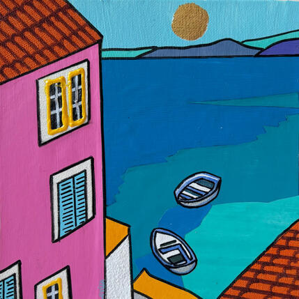 Peinture Point de vue par Lovisa | Tableau Pop-art Acrylique, Laque Paysages