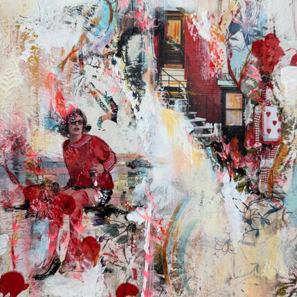 Pintura L'amour surprise por Bergeron Marie-Josée | Pintura