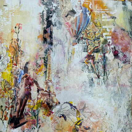 Pintura Paris, je t'aime por Bergeron Marie-Josée | Pintura