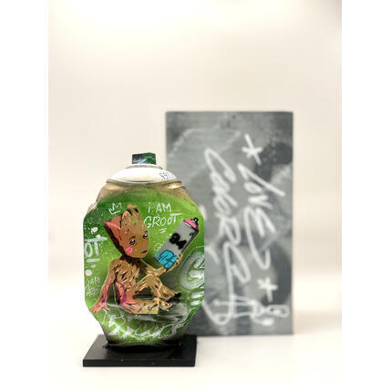 Sculpture I am Groot par Lemoine Mael | Sculpture Pop-art Acrylique, Graffiti Icones Pop