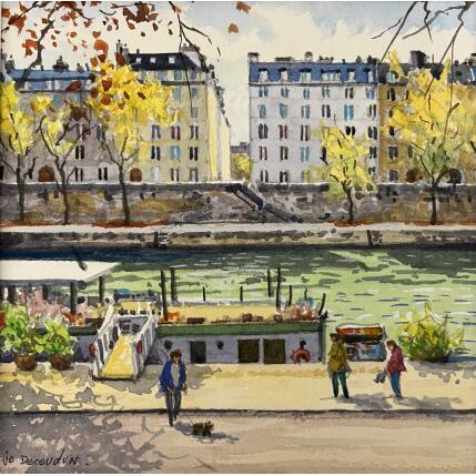 Peinture ile saint louis par Decoudun Jean charles | Tableau Figuratif Aquarelle Urbain