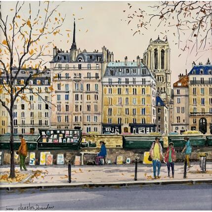 Peinture rive droite par Decoudun Jean charles | Tableau Figuratif Aquarelle Urbain