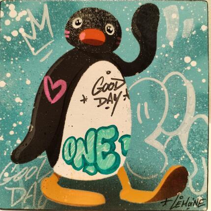 Painting PINGU by Lemoine Mael | Painting Pop-art Acrylic, Graffiti Pop icons