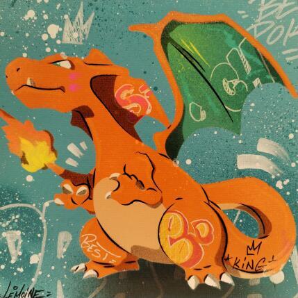 Pintura CHARIZARD por Lemoine Mael | Pintura Iconos pop