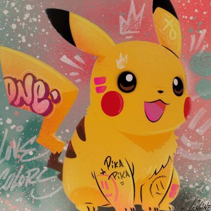 Painting PIKA by Lemoine Mael | Painting Pop-art Acrylic, Graffiti Pop icons