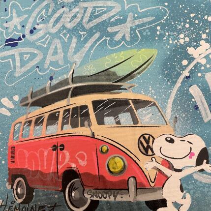 Painting Snoopy Van by Lemoine Mael | Painting Pop-art Acrylic, Graffiti Pop icons