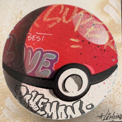 Painting Pokeball by Lemoine Mael | Painting Pop-art Acrylic, Graffiti Pop icons