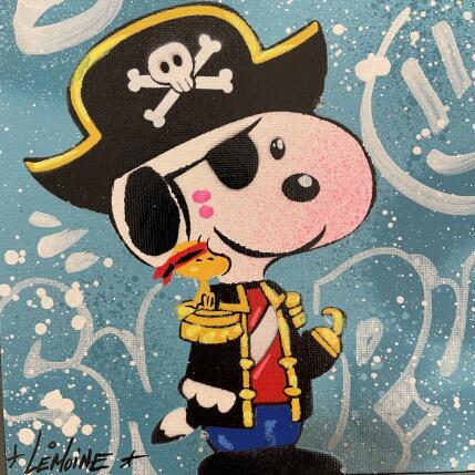 Painting Snoopirate by Lemoine Mael | Painting Pop-art Acrylic, Graffiti Pop icons