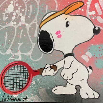 Painting Snoopy Tennis by Lemoine Mael | Painting Pop-art Acrylic, Graffiti Pop icons