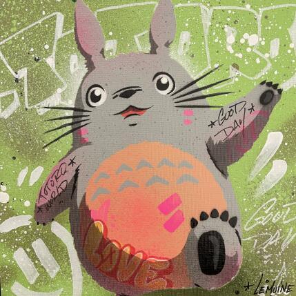 Painting Totoro by Lemoine Mael | Painting Pop-art Acrylic, Graffiti Pop icons