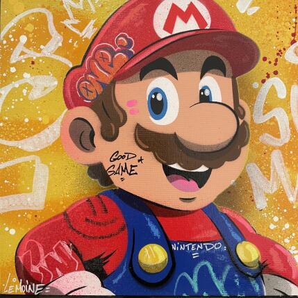 Painting Mario by Lemoine Mael | Painting Pop-art Acrylic, Graffiti Pop icons
