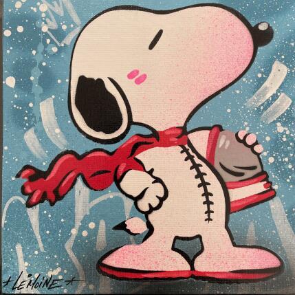 Gemälde Astro Snoopy von Lemoine Mael | Gemälde Pop-Art Acryl, Graffiti Pop-Ikonen