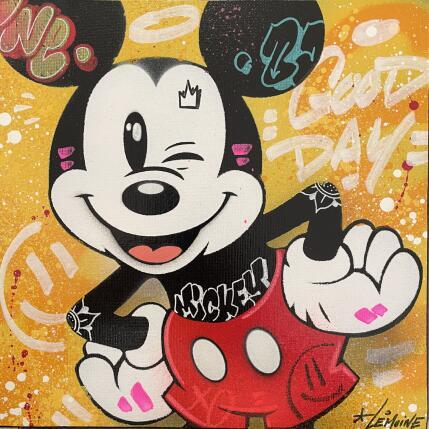 Gemälde Mickey Mouse von Lemoine Mael | Gemälde Pop-Art Acryl, Graffiti Pop-Ikonen