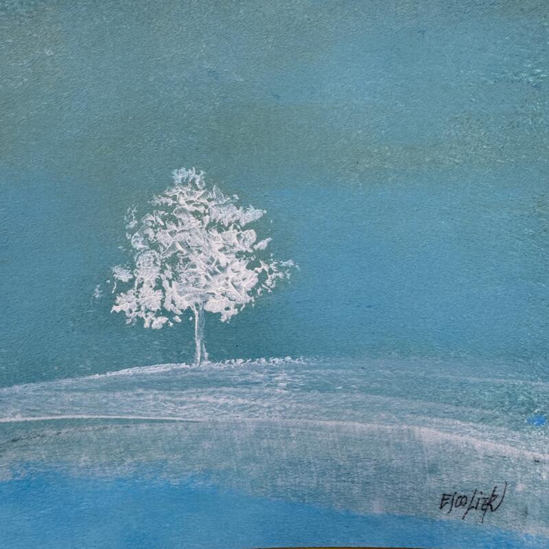 Peinture Ancrage par Escolier Odile | Tableau Figuratif Paysages Nature Minimaliste Acrylique Pigments