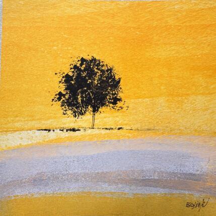 Peinture Graine de soleil par Escolier Odile | Tableau Figuratif Acrylique Minimaliste, Nature, Paysages