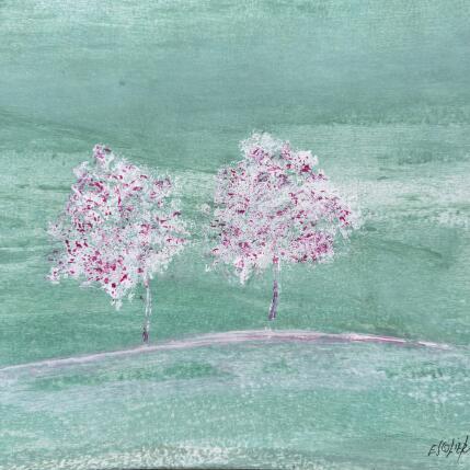 Peinture Immersion printanière par Escolier Odile | Tableau Figuratif Acrylique Minimaliste, Nature, Paysages