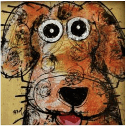 Gemälde Ready FOR Walk von Maury Hervé | Gemälde Art brut Acryl, Tinte Tiere