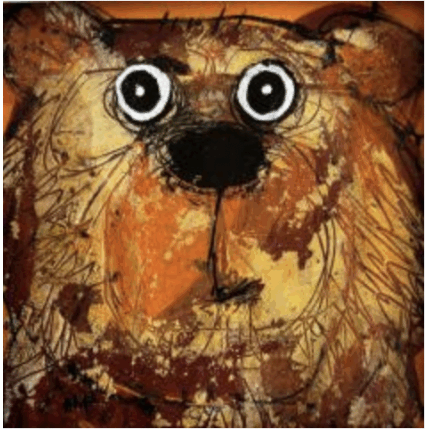 Gemälde Bear! von Maury Hervé | Gemälde Art brut Acryl, Tinte Tiere