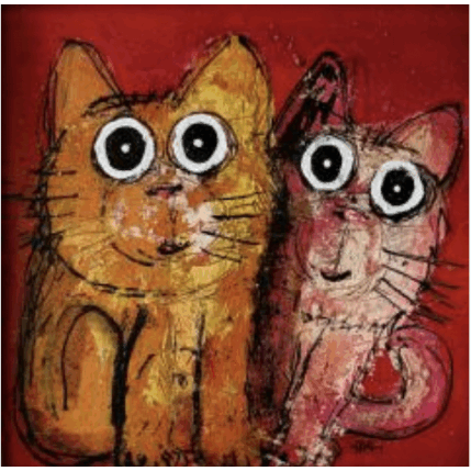 Painting Coucou je suis là! by Maury Hervé | Painting Raw art Acrylic, Ink Animals, Pop icons