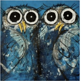 Painting En pleine discussion by Maury Hervé | Painting Raw art Acrylic, Ink Animals, Pop icons