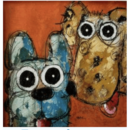 Gemälde À bout de souffle von Maury Hervé | Gemälde Art brut Pop-Ikonen, Tiere