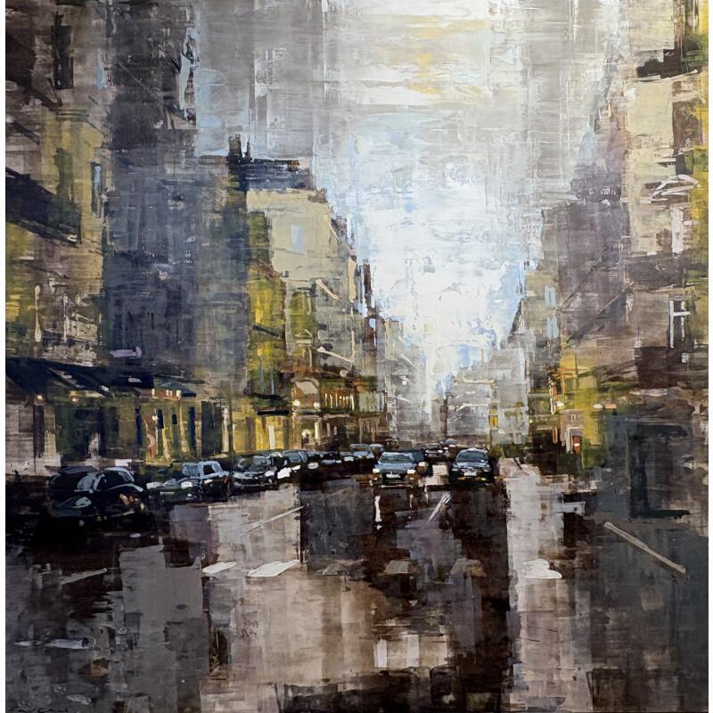 Painting Orage Parisien by Faveau Adrien | Painting Figurative Urban Oil