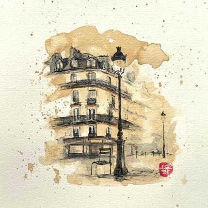 Pintura Solitude urbaine  por Flament Audrey | Pintura