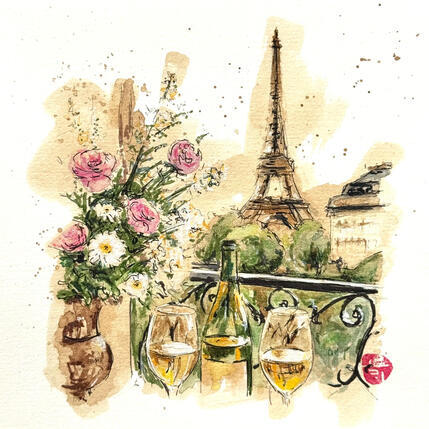 Pintura Paris à partager  por Flament Audrey | Pintura
