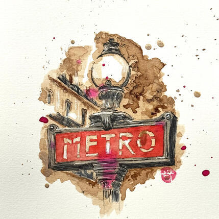 Pintura Cœur battant à la station por Flament Audrey | Pintura