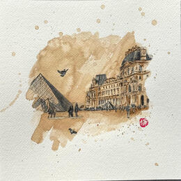 Painting L’âme du Louvre by Flament Audrey | Painting