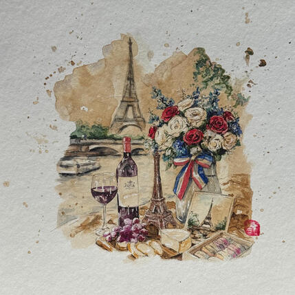 Painting Un apéritif à la française  by Flament Audrey | Painting