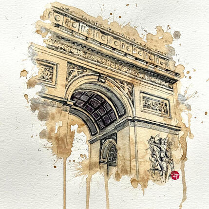 Pintura Le tendre échos de Paris por Flament Audrey | Pintura